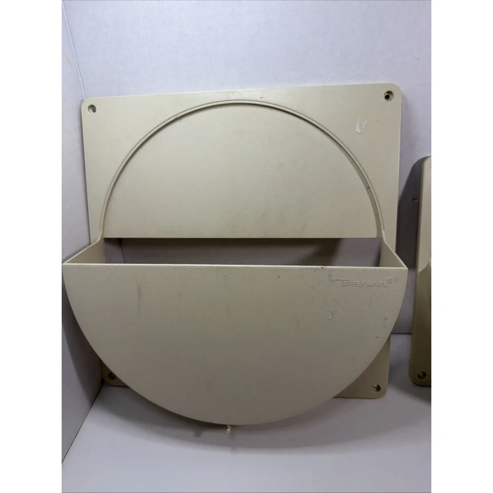 Vintage Tupperware Lid Seal Cover Organizer Holder #1645 #1646 Hold Paper Plates